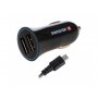 SWISSTEN Auto Punjač 2.4A 2xUSB Type-C (Crna) - slika 1