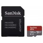 SANDISK SDHC 128GB micro 100MB/s40MB/s Class10 U3/V30+SD Adap. - slika 1