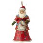 JIM SHORE Lapland Santa With Bells Hanging Ornament Figure - slika 1