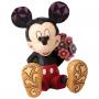 JIM SHORE Mickey Mouse with Flowers Mini Figure - slika 1