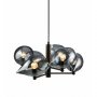 LUNA 115 LUSTER 6*E14 BLACK/SMOKED GLASS - slika 2