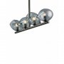 LUNA 114 LUSTER 4*E14 BLACK/SMOKED GLASS - slika 1