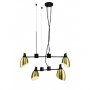 LUNA 111 LUSTER 4*E14 GOLD/BLACK - slika 1