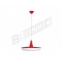LUNA VISILICA HN8090 1*E27 RED+WHITE - slika 1