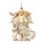 JIM SHORE White Woodland Angel Hanging Ornament Figure - slika 1