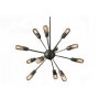 RUSTIK 48 LUSTER P1009-12B 12*E27 BLACK - slika 1