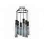 LUNA 96 LUSTER 6*GU10 BLACK/SMOKED GLASS - slika 1
