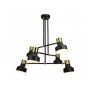 LUNA 97 LUSTER 6*E14 BLACK/ANTIQUE BRASS - slika 1