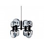 LUNA 105 LUSTER 8*E14 BLACK/SMOKED GLASS - slika 1