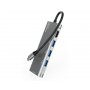 PROMATE LINKHUB-C2 USB Type C hub sivi - slika 1