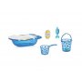 BABY ZEN SET ZA KUPANJE 6 DELOVA BLUE (kadica, podloga,termometar, sundjer, bokal, kofica) - slika 1