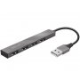 TRUST HALYX USB2.0/4xUSB/Aluminjum/siva - slika 1