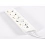 BLUEBERRY Surge Protection Power strip, 5 socket, 1,8m, 10A, White, no-ground warning (BSP-3015D-DW18) - slika 1