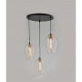 LUNA 79 VISILICA 3*E27 COGNAC GLASS - slika 1
