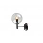 LUNA 100 ZIDNA LAMPA 1*E14 BLACK/CLEAR GLASS - slika 1
