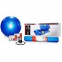 LiveUp LS3243 Joga set plavi prostirka + 2 joga bloka + lopta + kaiš + pumpa - slika 2